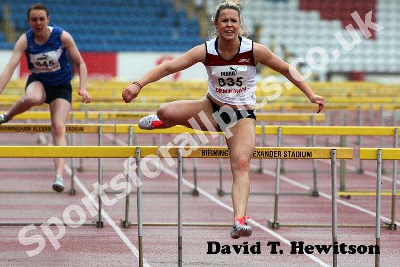 Rebecca Liddell (Gateshead Harriers), 100 metres Hurdles at the 2012 England and North Champs.
